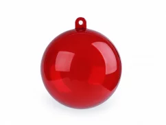 Plastová koule Ø6 cm dvoudílná červená