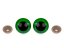 Bezpečnostní oči velké Ø30 mm barva zelená  2 jakost cena za 2 ks