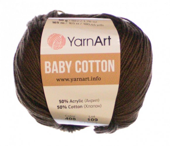 Baby Cotton  YarnArt 408 hnědá