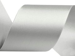 Atlasová stuha šíře 40 mm šedá