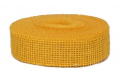 Stuha jutová žlutá šíře 50mm