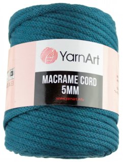 Macrame Cord 5 mm 789 petrolejová