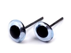 Skleněné oči napichovací Ø8 mm modrá ledová