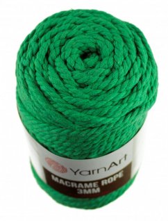 Macrame Rope 759 zelená 3 mm