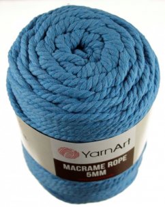 Macrame Rope 786 modrá 5 mm