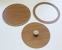 Set prstenec + dno + víko + knopka-  dekor TŘEŠEŇ 22,5 cm typ A3