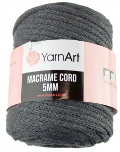 Macrame Cord 5 mm 758 tmavě šedá