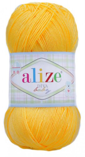 Alize Diva Baby  barva  216 žlutá