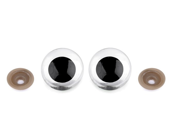 Bezpečnostní oči velké Ø30 mm barva traqnsparent 2 jakost cena za 2 ks