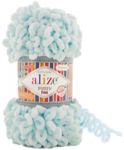 Alize Puffy Fine 522 světlounce modrá