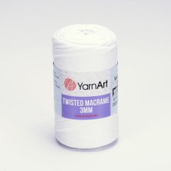 Twisted Macrame 3mm příze    751 bílá