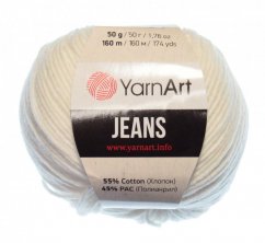 Jeans 01 bílá  YarnArt
