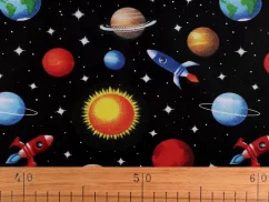 Bavlněná látka / plátno vesmír / planety za 0,5m