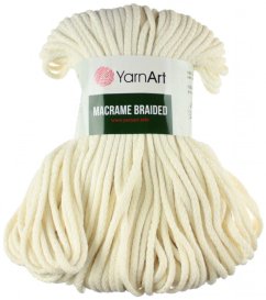Šňůry Macrame Braided příze 752 YarnArt  krémová