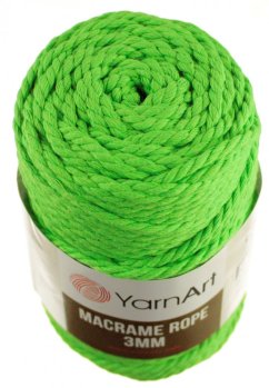 Macrame Rope 802 zelená  3 mm