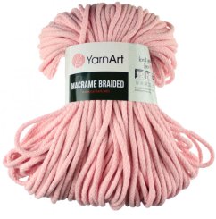 Šňůry Macrame Braided příze 762 sv.růžová