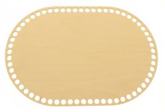 Dno na košík ovál 30x20 cm Přírodní překližka typ D32