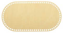 Dno na košík ovál 40x20 cm Přírodní překližka typ D26