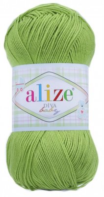 Alize Diva Baby  barva  117 jasně zelená