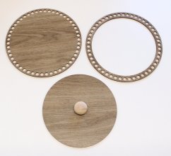 Set prstenec + dno + víko + knopka-  dekor Dub Sonoma 22,5cm typ A3