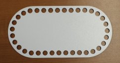Dno na košík ovál 20X10 cm BÍLÁ typ D20