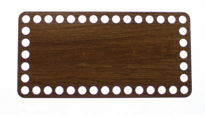 Dřevěné dno na košík - OBDELNÍK ,  20 x 10 cm, Dub HDF deska