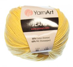 Jeans 88 světle žlutá YarnArt