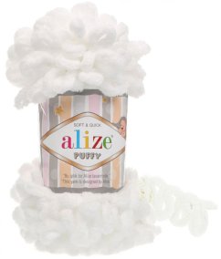 Alize Puffy 55  bílá