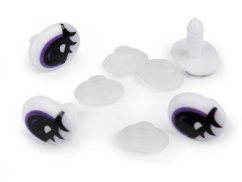 Bezpečnostní oči 12x17 mm  fialová