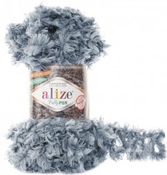 Alize Puffy Fur 6107 šedomodrá
