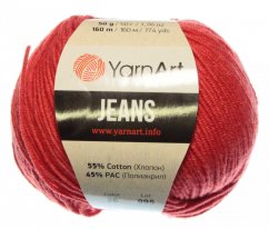 Jeans 26 červená  YarnArt