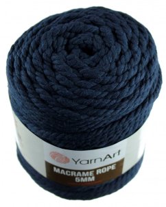 Macrame Rope 784 tmavě modrá 5 mm