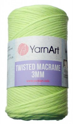Twisted Macrame 3mm příze   č. 755 sv.zelená