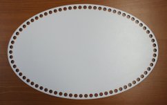 Dno na košík ovál 40X25 cm BÍLÁ typ D28