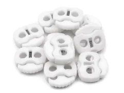 Brzdičky s dvěma dírkami 20x20 mm bílá
