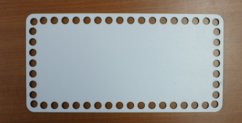 Dno na košík obdélník 24X12 cm BÍLÁ typ E36