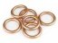 Dřevěný barevný kroužek zlatá Vnitřní průměr: 50 mm vnější Ø70 mm cena za kus