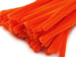 Chlupaté modelovací drátky Ø6 mm délka cca 30 cm    oranžová neon