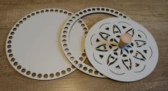Set prstenec + dno + víko + knopka- dekor ŠEDÁ 20 cm typ 3