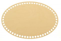 Dno na košík ovál 30x20 cm Přírodní překližka typ D25
