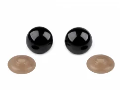 Bezpečnostní oči s pojistkou  20 mm  černé , cena za 2 kusy , pár