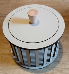 Konstrukce pro vyplétané košíky s víkem 15x10cm kruh typ T2 ŠEDÁ