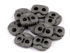 Brzdičky s dvěma dírkami 20x20 mm  šedá stř