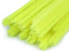 Chlupaté modelovací drátky Ø6 mm délka cca 30 cm   žlutá neon