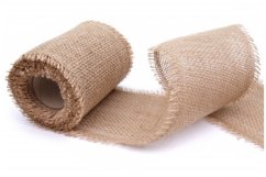 Jutová stuha šíře 10 cm režná