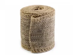 Stuha imitace juty šíře 50 mm režná