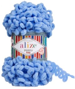 Alize Puffy Fine 112 středně modrá