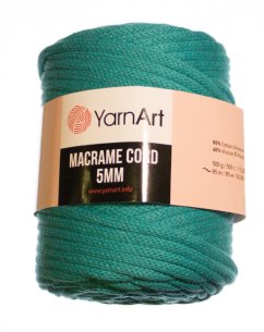 Macrame Cord 5 mm barva 783 smaragdová
