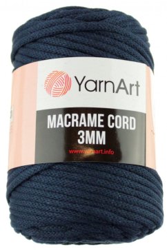 Macrame Cord 5 mm barva 786 modrá