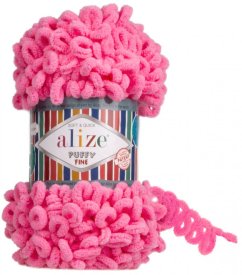 Alize Puffy Fine 121 sytě růžová